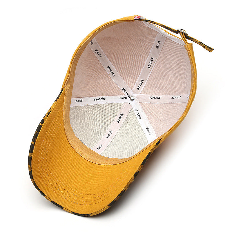 Venta al por mayor gorra de béisbol de costura de leopardo de sombrero de algodón